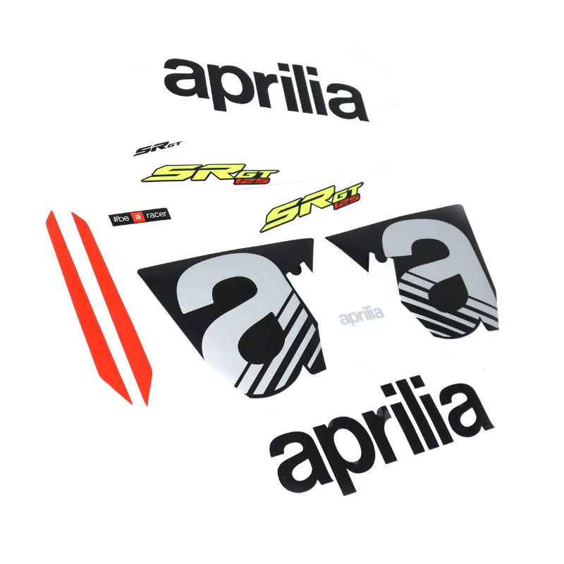 AUTOCOLLANT-STICKER-KIT DECORS ORIGINE APRILIA 125 SR GT COMPACT SPORT JAUNE  2021+ -2H004782000A2-