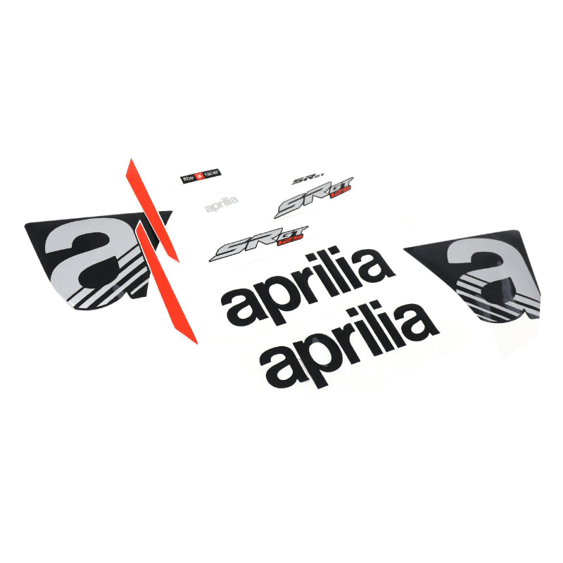 AUTOCOLLANT-STICKER-KIT DECORS ORIGINE APRILIA 125 SR GT COMPACT SPORT GRIS  2021+ -2H004782000A3-