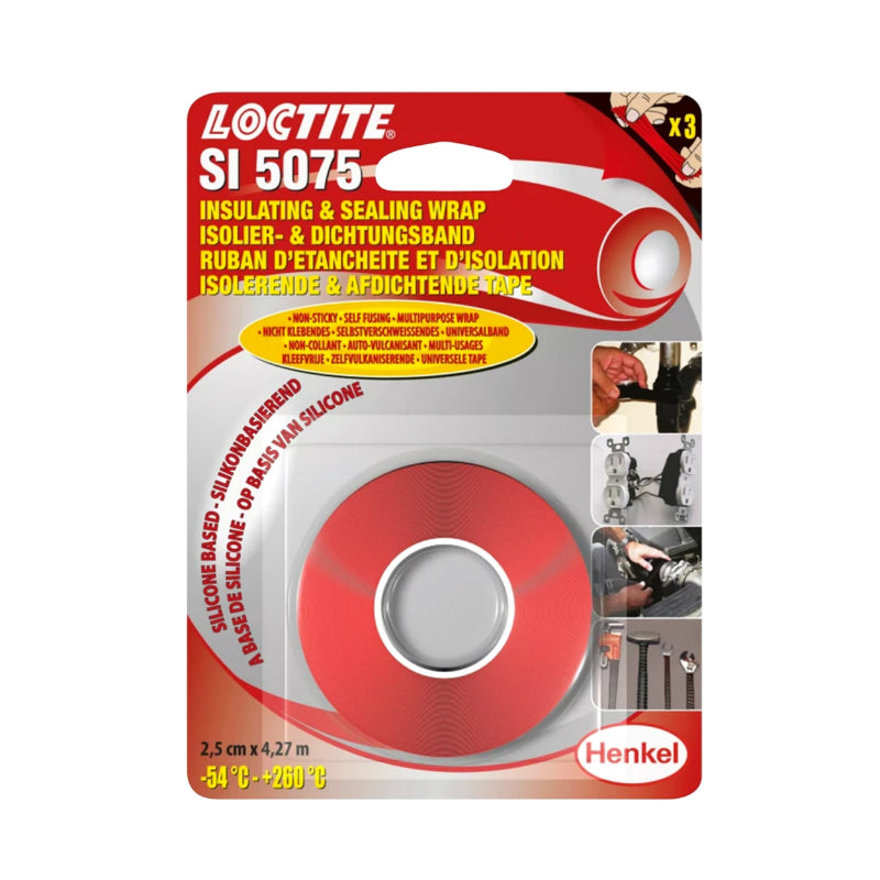 RUBAN D'ETANCHEITE ET D'ISOLATION LOCTITE SI 5075 ROUGE (ROULEAU 25 mm x 4,27 M  SOUS BLISTER)