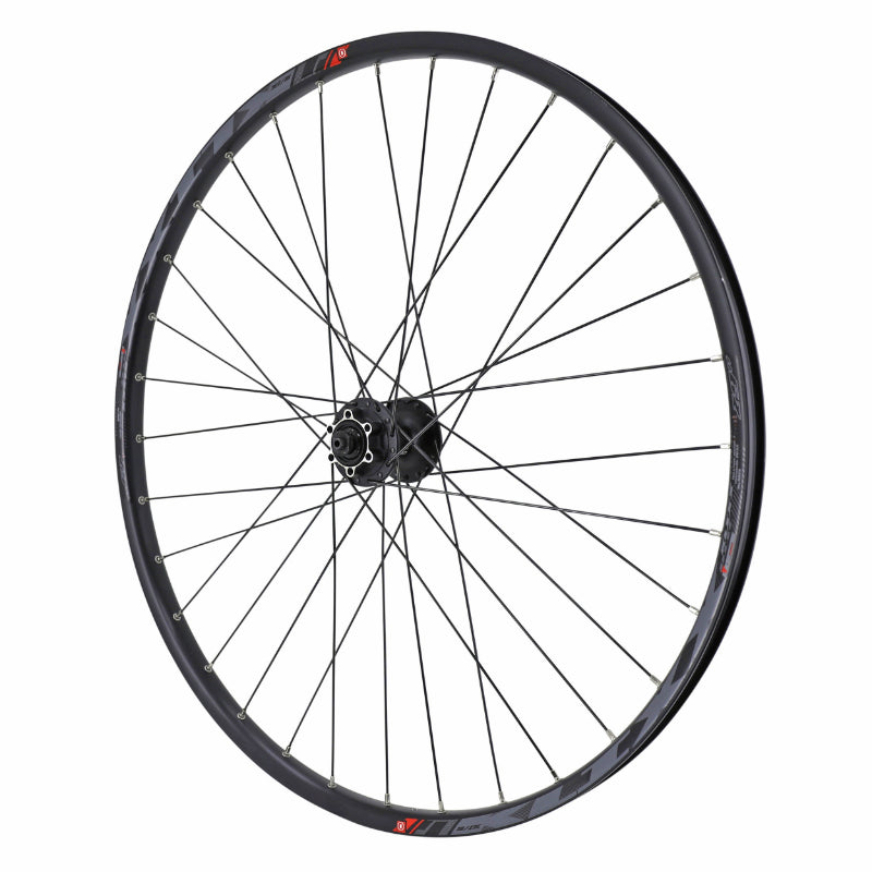 ROUE VTT DISQUE BLOCAGE 27.5" KLIXX TUBELESS READY AVANT NOIR MOYEU SHIMANO M475  DISQUE 6 TROUS RAYONS RENFORCES EN 2.2mm POUR VAE - JANTE 23C 32 RAYONS  ALL MOUNTAIN