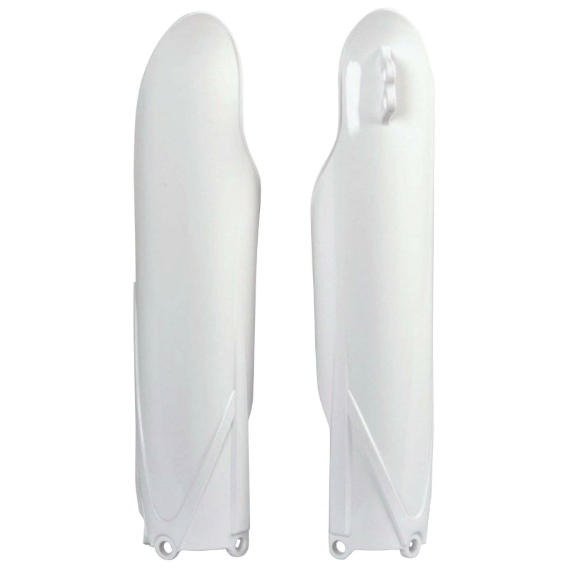 POLISPORT MOTORCYCLE FORK GUARDS YAMAHA 250, 450 YZ F 2010+ WHITE (OEM COLOR) (PAIR)