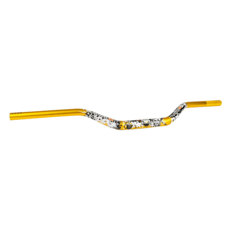 HANDLEBAR 50 A BOX STAGE 6 CROSS ALU FATBAR DESIGN DIAM 28.6mm YELLOW