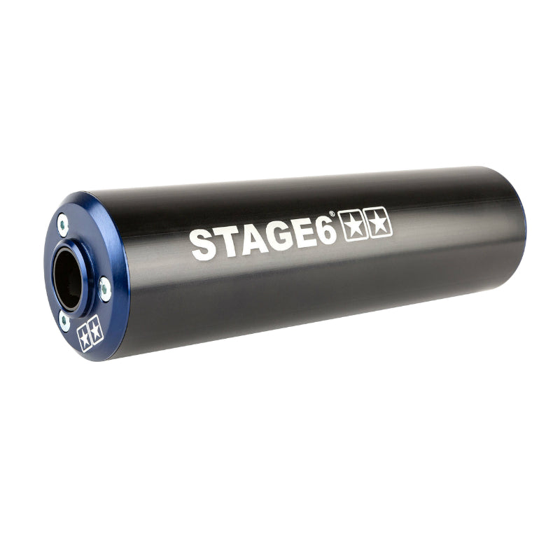 SILENCIEUX STAGE 6 ALU DIAM 60mm NOIR-BLEU (PASSAGE DROIT)