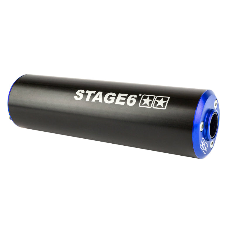 SILENCIEUX STAGE 6 ALU DIAM 60mm NOIR-BLEU (PASSAGE GAUCHE)