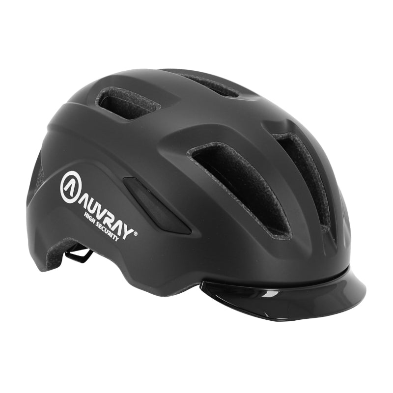 ADULT BICYCLE HELMET AUVRAY URBAN REFLEX BLACK IN-MOLD SIZE 53-56 ADJUSTMENT WHEEL