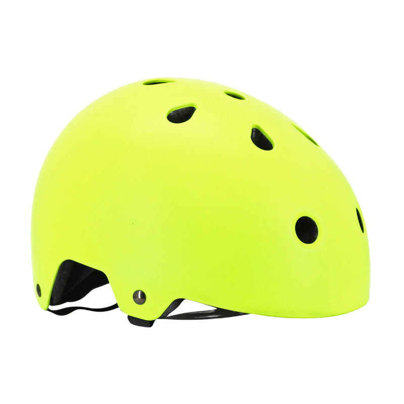 AUVRAY URBAN ADULT BICYCLE HELMET FLUORESCENT YELLOW WITH INTEGRATED LIGHTING ON ADJUSTABLE WHEEL SIZE 54-58