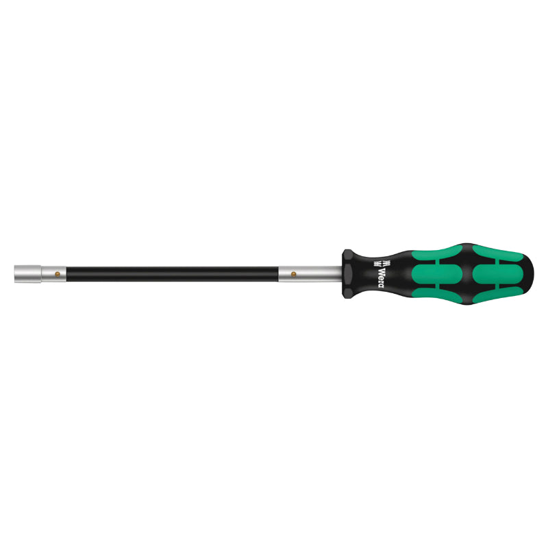 TOURNEVIS A TETE FLEXIBLE WERA 391 6 PANS DIAM 7 mm NOIR-VERT (VENDU A L'UNITE)  -MARQUE ALLEMANDE POUR LES ATELIERS-