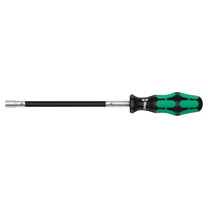 TOURNEVIS A TETE FLEXIBLE WERA 391 6 PANS DIAM 8 mm NOIR-VERT (VENDU A L'UNITE)  -MARQUE ALLEMANDE POUR LES ATELIERS-