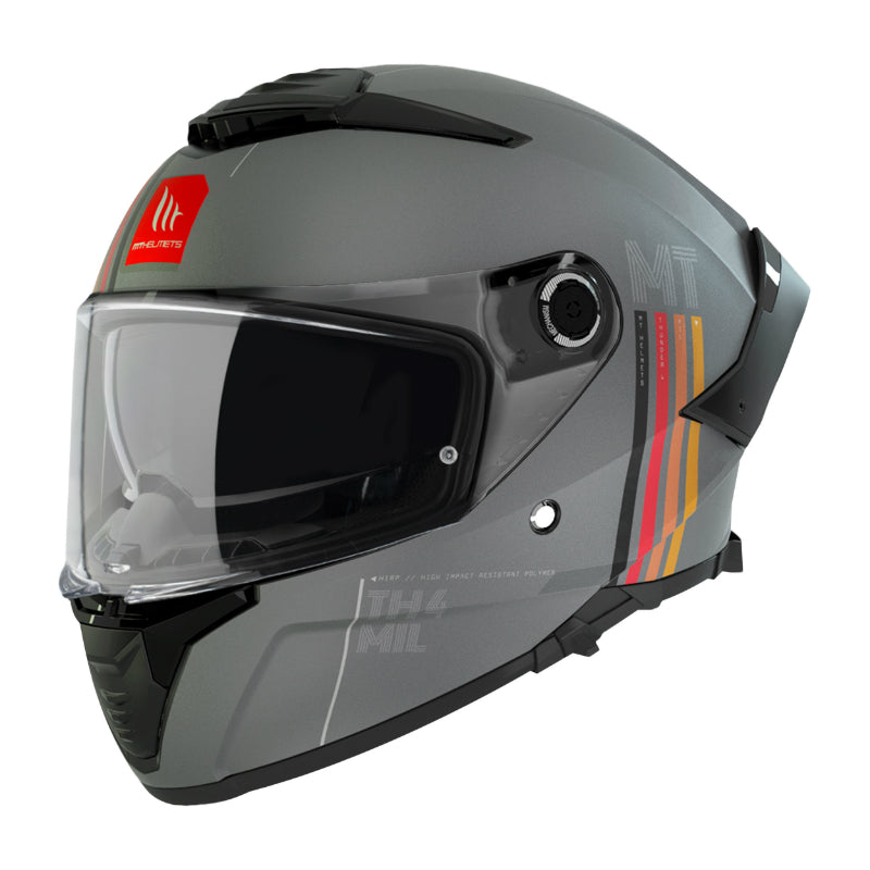 CASQUE INTEGRAL MT THUNDER 4 SV MIL C2 GRIS MAT    XS  (DOUBLE ECRANS - PINLOCK READY - FOGOFF READY) (ECE 22.06)