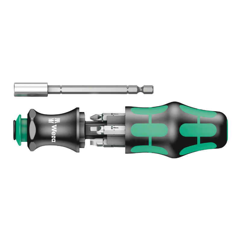 WERA 28 SB KRAFTFORM KOMPAKT 1-4 BIT HOLDER SCREWDRIVER (WITH INTEGRATED BIT RESERVE) BLACK-GREEN (SOLD INDIVIDUALLY) -GERMAN BRAND FOR WORKSHOPS-