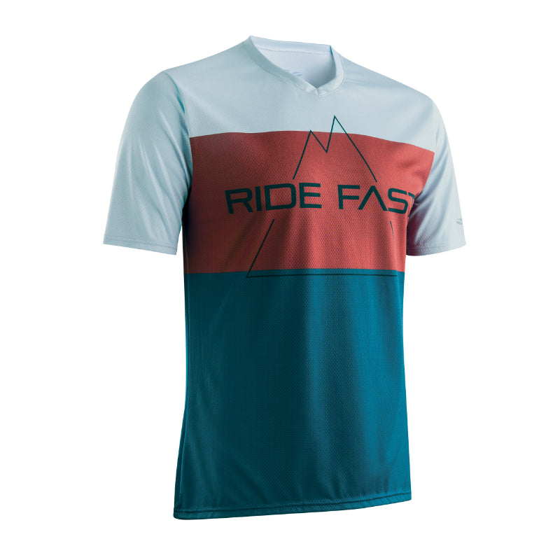 HILLS HEREN GIST MTB-JERSEY KORTE MOUWEN BLAUW-ROOD-WIT XL -5365