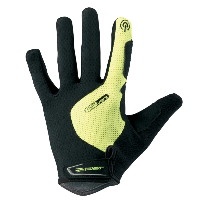 LONG GIST HERO GEL MTB-FIETSHANDSCHOENEN GEEL FLUO L (PAAR OP KAART) TOUCHSCREEN COMPATIBEL -5532