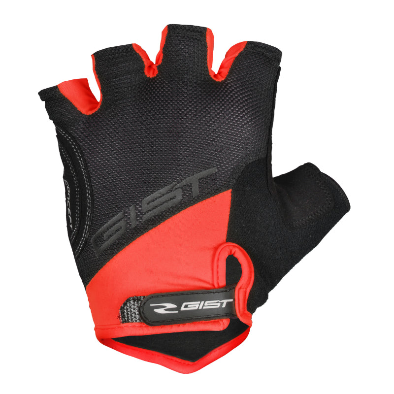 KORTE FIETSHANDSCHOENEN GIST D-GRIP GEL ZOMER ROOD M (PAAR OP KAART) MET VELCRO -5511