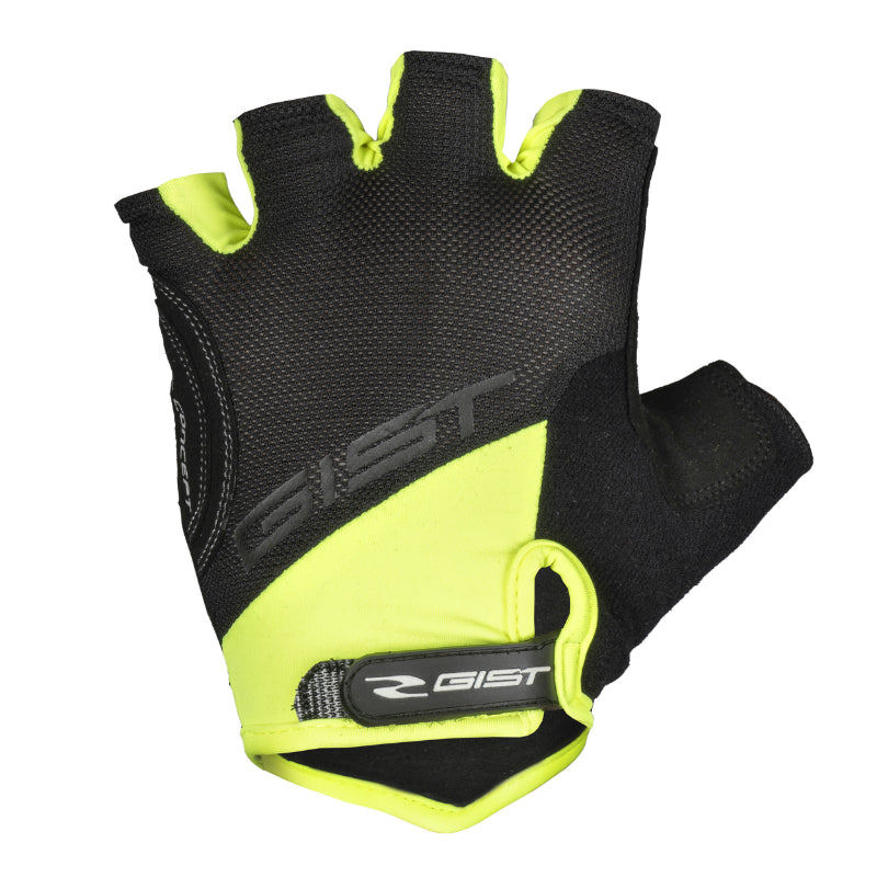 GANTS VELO COURT GIST D-GRIP GEL ETE JAUNE FLUO   S (PAIRE SUR CARTE) AVEC VELCRO  -5511