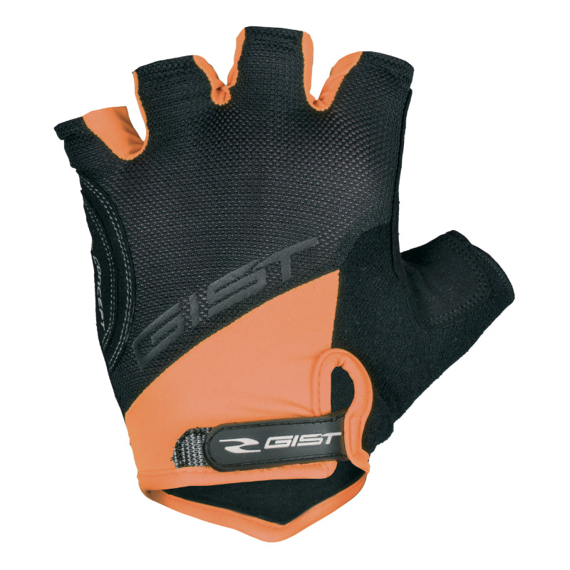 GANTS VELO COURT GIST D-GRIP GEL ETE ORANGE FLUO   S (PAIRE SUR CARTE) AVEC VELCRO  -5511