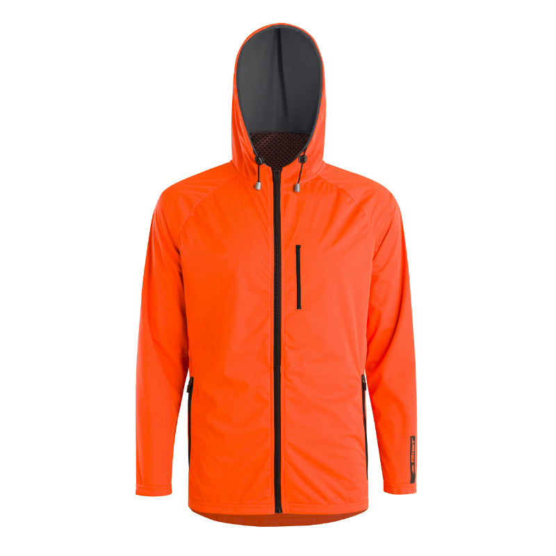 ADULT RAIN JACKET GIST GIUBBINO WATERPROOF 15 MICRON WITH HOOD ORANGE S -5276