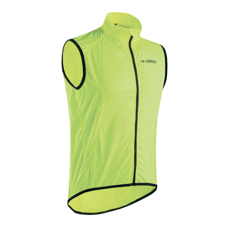 ADULT GIST WINDPROOF JACKET FLUORESCENT YELLOW SLEEVELESS VEST L -5258