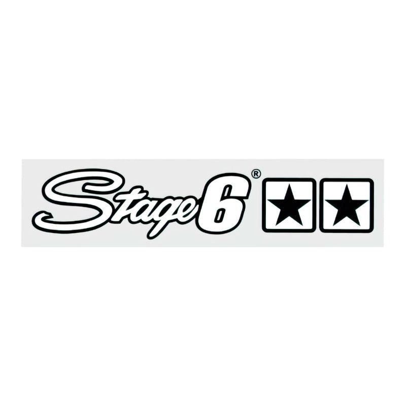 AUTOCOLLANT-STICKER STAGE 6 BLANC (150 x 30 mm)