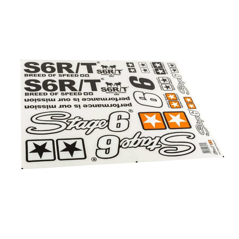 STAGE 6 ZWARTE STICKER-STICKER (590 x 420 mm) (BORD)