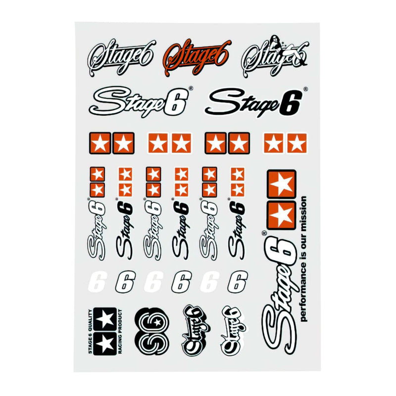 AUTOCOLLANT-STICKER STAGE 6 LOGO (PLANCHE)