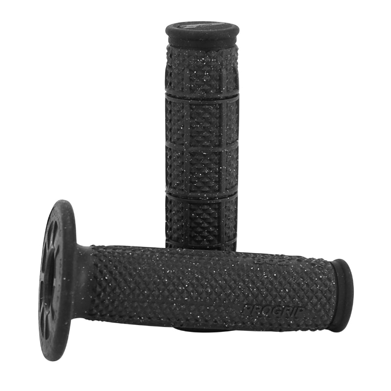 REVETEMENT POIGNEE PROGRIP MOTO OFF ROAD 802 DOUBLE DENSITE CARBON GEL BASE NOIR-CARBONE CLOSED END 118mm (CROSS-MX) (PAIRE)