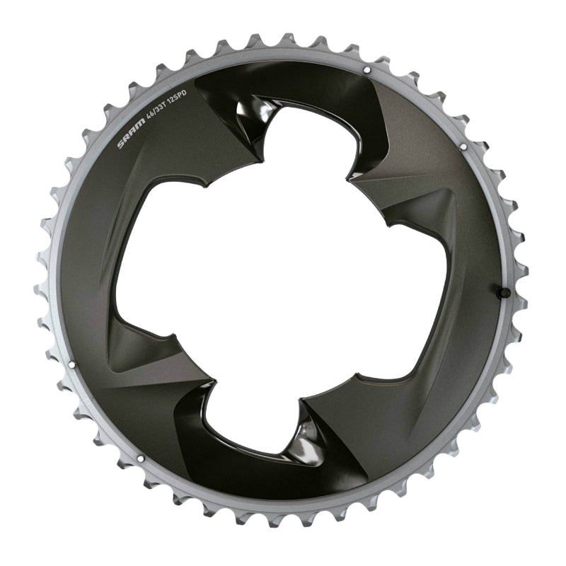 ROAD CHAINRING 4BRA D.107 FOR SRAM ORIGINAL 48TTS EXTERIOR FORCE AXS ALU GREY-BLACK 12V.