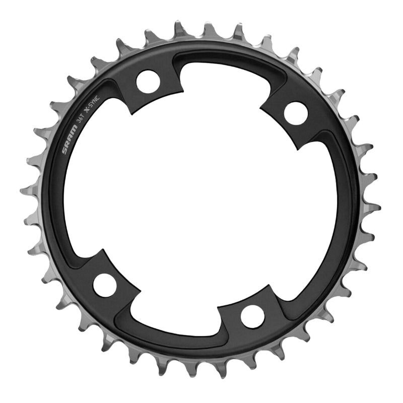 ROAD-GRAVEL DIRECT MOUNT CHAINRING FOR SRAM ORIGINAL 38DTS MONO X-SYNC RED - FORCE AXS ALU BLACK 12V.