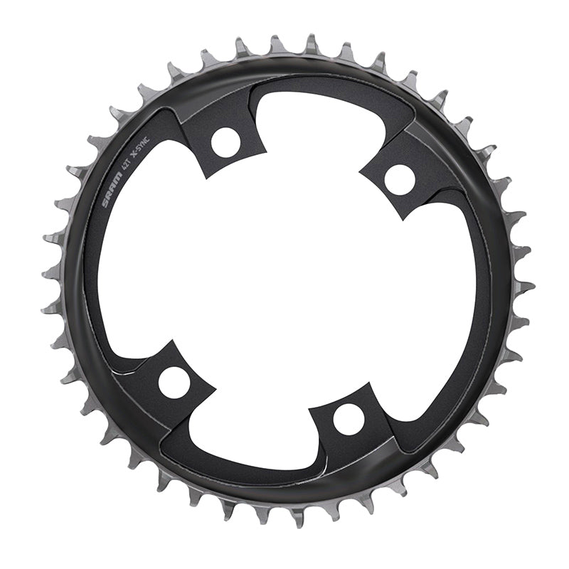 ROAD-GRAVEL DIRECT MOUNT CHAINRING FOR SRAM ORIGINAL 42DTS MONO X-SYNC RED - FORCE AXS ALU BLACK 12V.