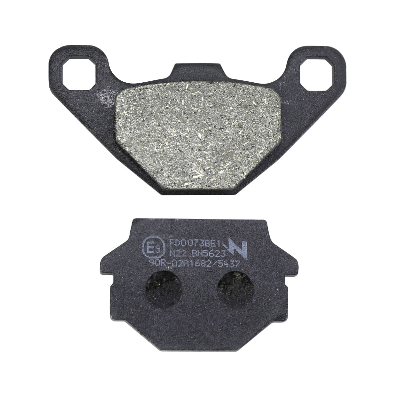 NEWFREN BRAKE PAD FOR PEUGEOT DJANGO 125 ALLURE-EVASION-SPORT 2014+ - KYMCO 125 AGILITY 2008+2012 (L 85mm - 56mm - H 43mm - 37mm - P 8mm - 10.2mm) (FD0073BE) (ELITE ORGANIC)