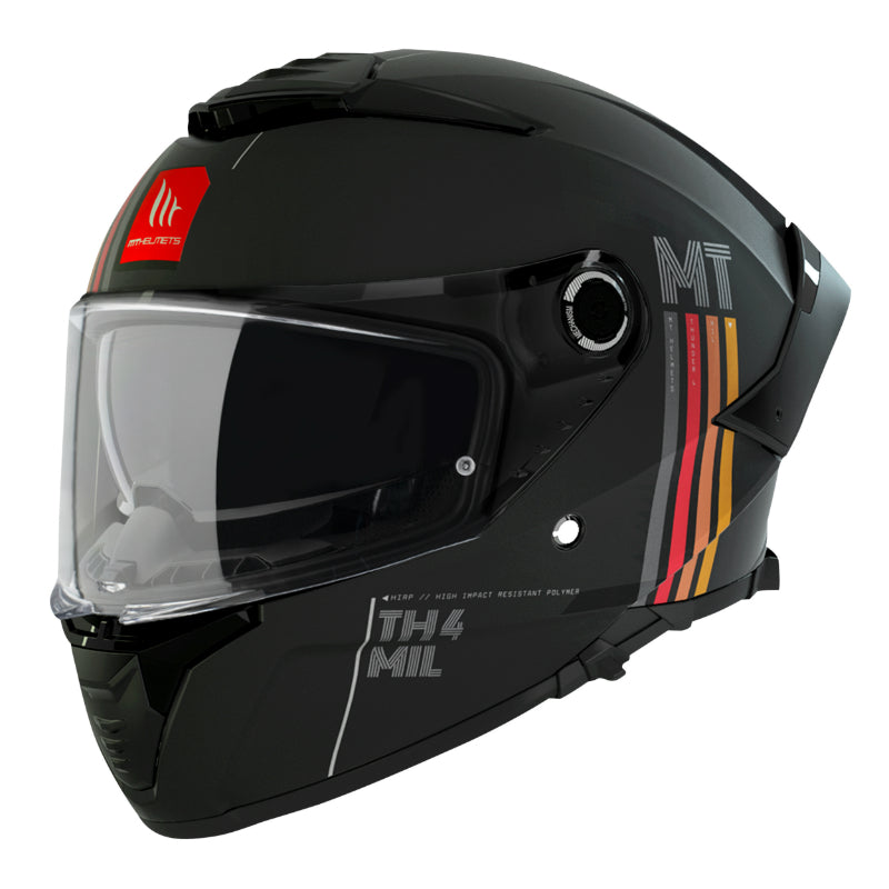 CASQUE INTEGRAL MT THUNDER 4 SV MIL A11 NOIR MAT    XS  (DOUBLE ECRANS - PINLOCK READY - FOGOFF READY) (ECE 22.06)