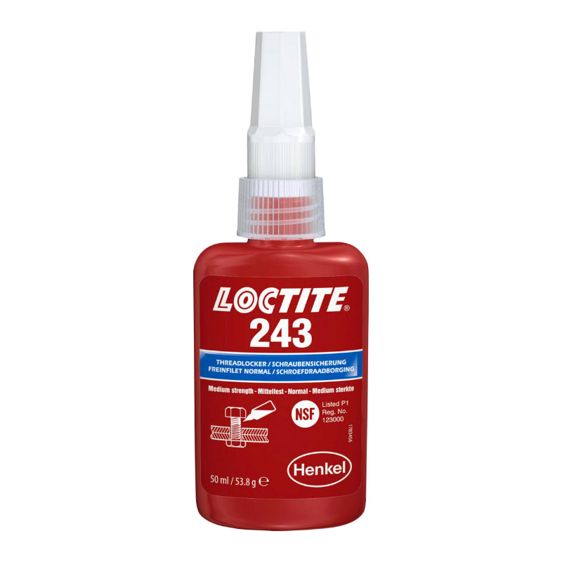 LOCTITE 243 NORMALE DRAADLOCKER MET GEMIDDELDE STERKTE (FLES VAN 50 ML IN BLISTER)