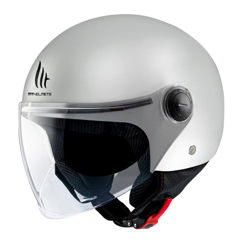 CASQUE JET MT STREET UNI BLANC BRILLANT   S (ECE 22.06)