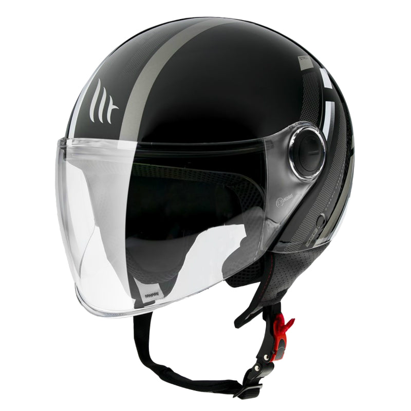 CASQUE JET MT STREET SCOPE D2 NOIR-GRIS BRILLANT   S (ECE 22.06)