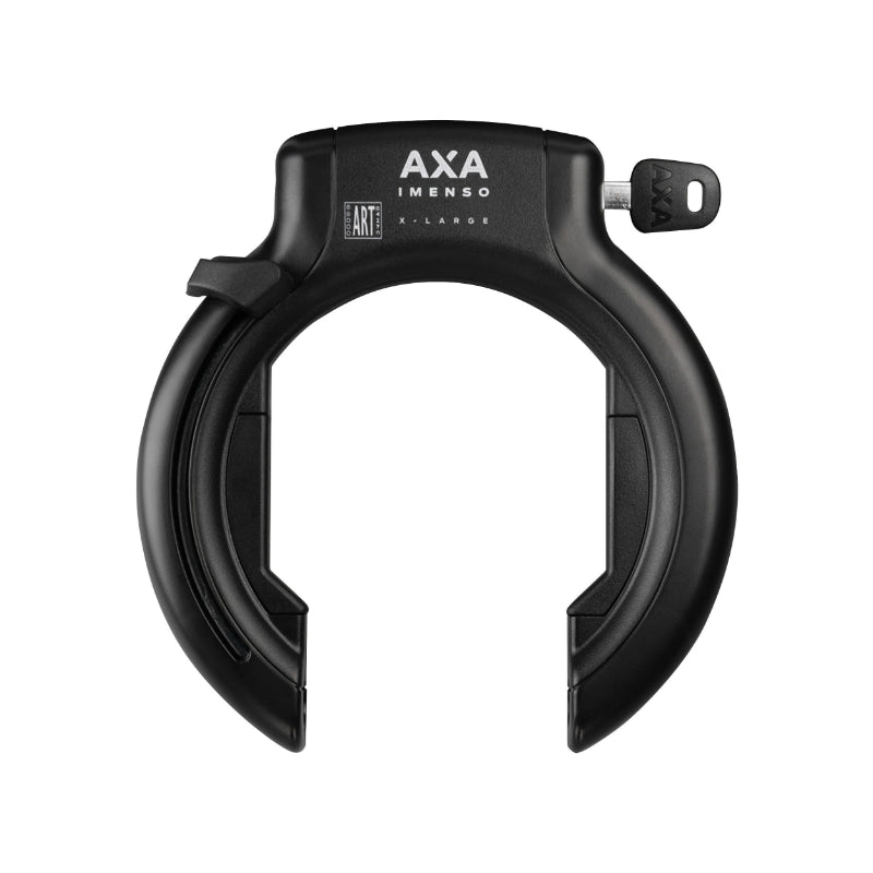 ANTIVOL VELO FER A CHEVAL AXA IMENSO GRANDE OUVERTURE 92mm NOIR (SANS FIXATION) - COMPATIBLE PLUG ULC- SECURITE NIVEAU 12-15 -  POUR FAT BIKE (CLE PRISONNIERE)