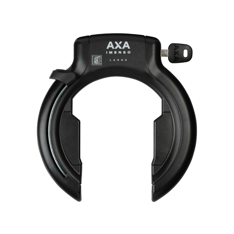 ANTIVOL VELO FER A CHEVAL AXA IMENSO GRANDE OUVERTURE 75mm NOIR (SANS FIXATION) - COMPATIBLE PLUG ULC-   SECURITE NIVEAU 12-15 (CLE PRISONNIERE)