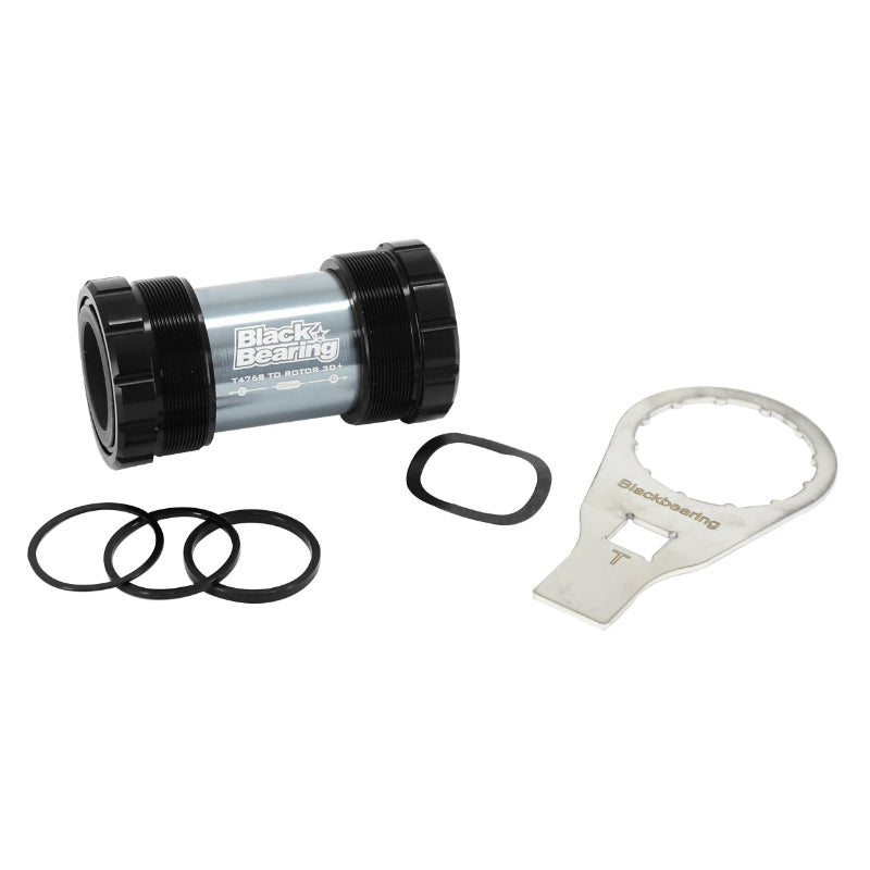 CUVETTE INTEGRE BOITIER FILETE ROUTE-VTT BLACKBEARING ROULEMENT SUPERIEUR B5 DIAM 47mm DUB AXE 28,99mm (BOITE DE 68-73mm)