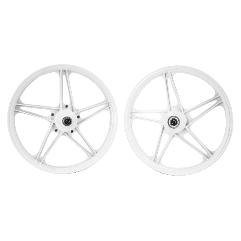 17" BERNARDI TYPE CYCLO WHEEL RIM FOR PEUGEOT 103 MVL, VOGUE WHITE (SOLD IN PAIR) -P2R SELECTION-