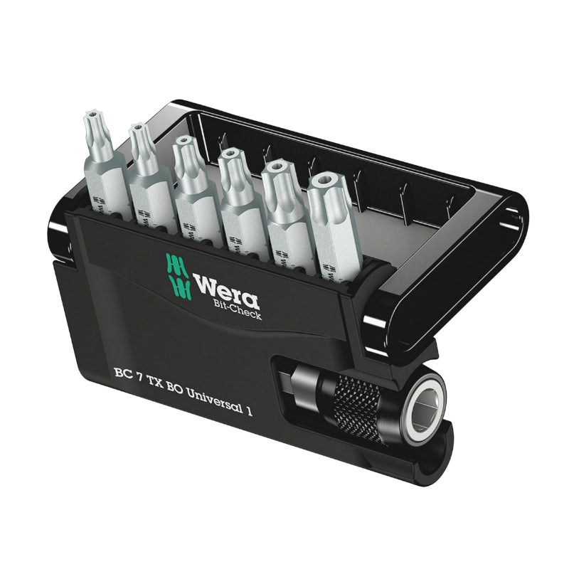 WERA BIT CHECK 7 TORX TX BO 1-4 BITDOOS (SET 7 STUKS) -DUITS MERK VOOR WERKPLAATSEN-