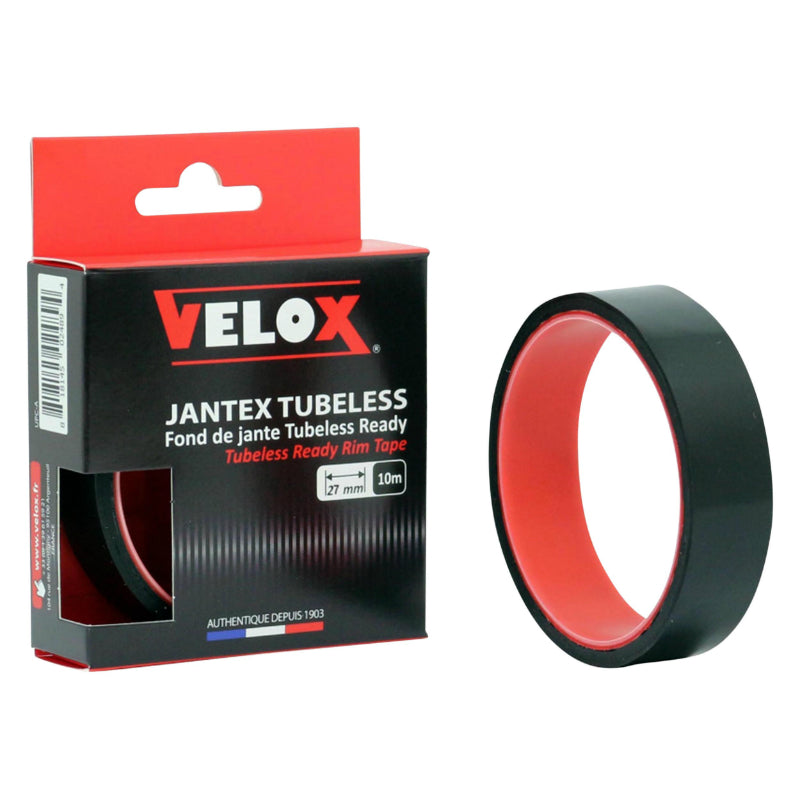 FOND DE JANTE ATELIER ADHESIF CONVERSION VTT TUBETYPE EN TUBELESS VELOX DIAM 27mm ROUE LARGEUR 25-27C (ROULEAU 10m)