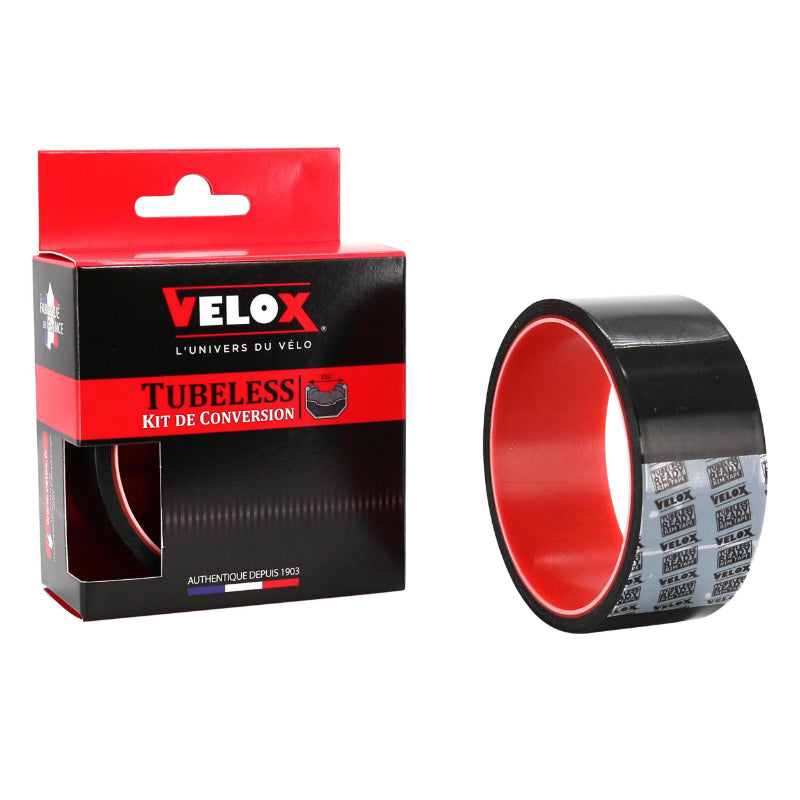 FOND DE JANTE ATELIER ADHESIF CONVERSION VTT TUBETYPE EN TUBELESS VELOX DIAM 37mm ROUE LARGEUR 35C (ROULEAU 10m)