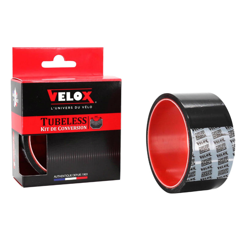 FOND DE JANTE ATELIER ADHESIF CONVERSION VTT TUBETYPE EN TUBELESS VELOX DIAM 42mm ROUE LARGEUR 40C (ROULEAU 10m)