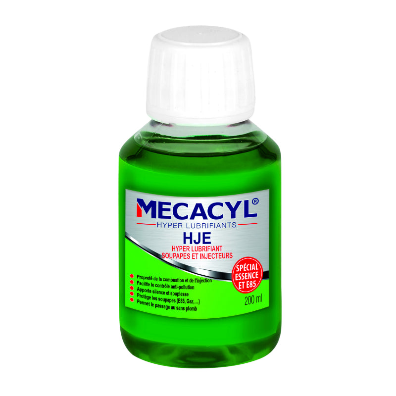 ADDITIF INJECTEUR AUTO MECACYL HJE HYPER LUBRIFIANT MOTEUR ESSENCE 200 ml (VENDU A L'UNITE)