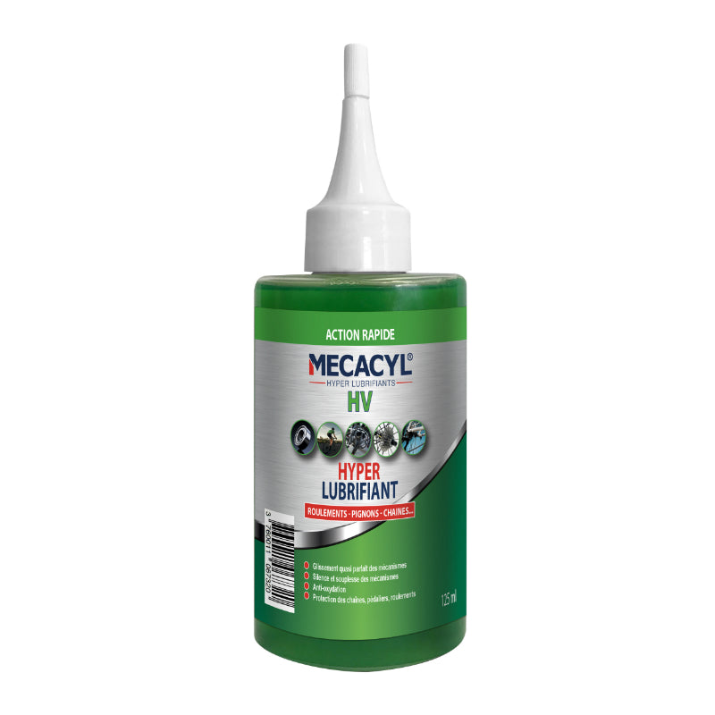 LUBRIFIANT PIGNON, CHAINE MECACYL HV HYPER LUBRIFIANT 125 ml (VENDU A L'UNITE)