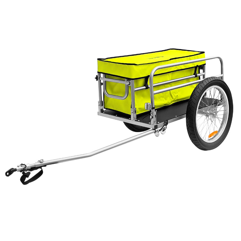 FOLDABLE ALU BEACH UTILITY BIKE TRAILER (L84x75xH69) WITH 20''x 3.00 WHEELS REAR WHEEL AXLE MOUNTING