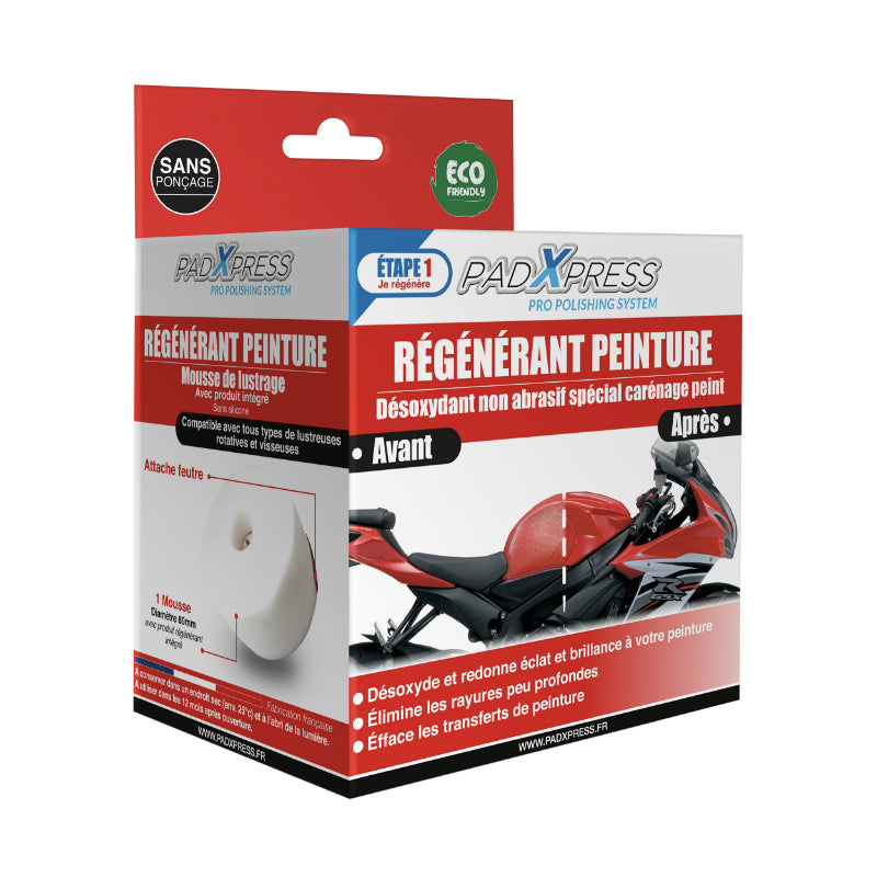 REGENERANT PEINTURE MOTO MECACYL PADXPRESS CARENAGES ET RESERVOIR PRET A L'EMPLOI LIVREE SANS PLATEAU (VENDU A L'UNITE)