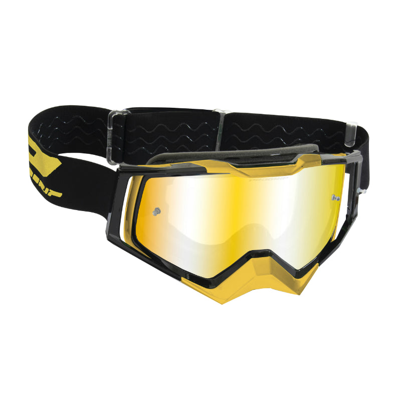 CROSS PROGRIP 3309 FL RAPID MULTILAYERED GREY-GOLD-BLACK GOGGLES-MASK WITH YELLOW MIRROR SCREEN ANTI-SCRATCH-ANTI UV-ANTI-FOG (CE-EN-NO. AC-96025 REV.2 APPROVED)