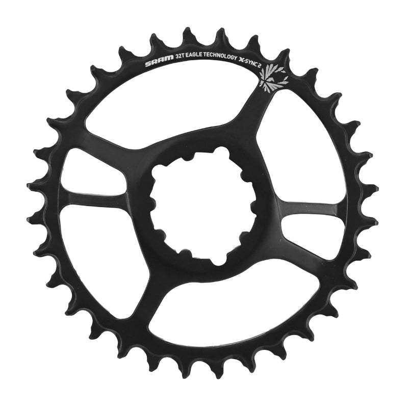 VAE-E-BIKE DIRECT MOUNT SRAM X-SYNC2 11-12V CHAINRING. STEEL 32DTS MONO BLACK BOOST OFFSET 6mm