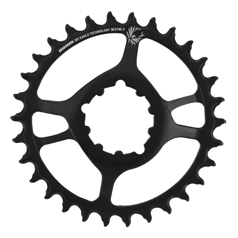 VAE-E-BIKE DIRECT MOUNT SRAM X-SYNC2 11-12V CHAINRING. STEEL 30DTS MONO BLACK BOOST OFFSET 6mm