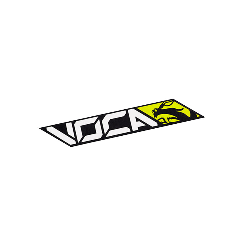 VOCA RACING KLEEF-STICKER 110x40 mm GEEL (AFZONDERLIJK VERKOCHT)