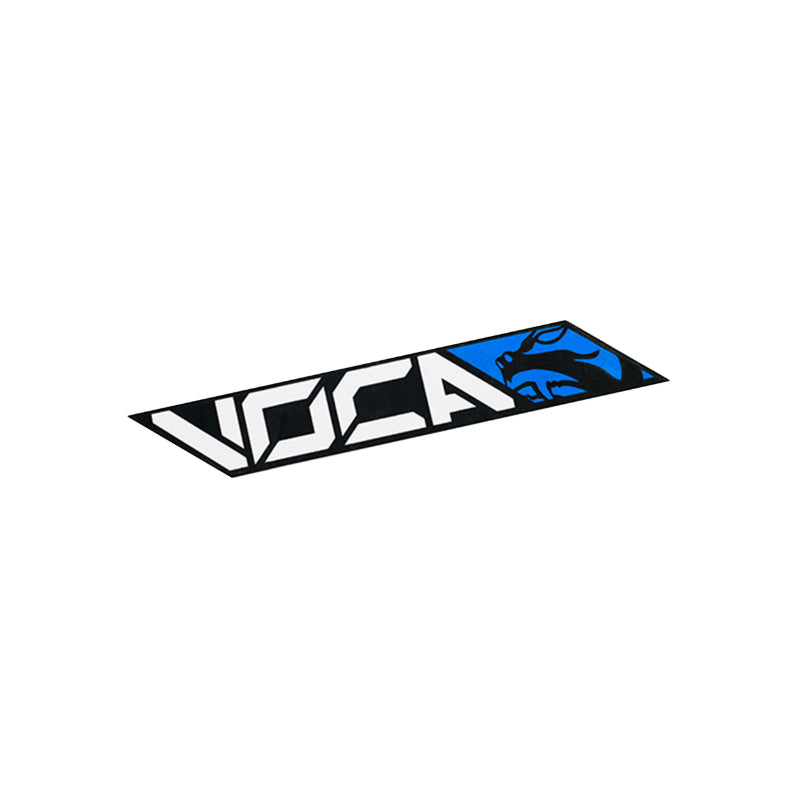 VOCA RACING KLEEF-STICKER 140x22 mm BLAUW (AFZONDERLIJK VERKOCHT)